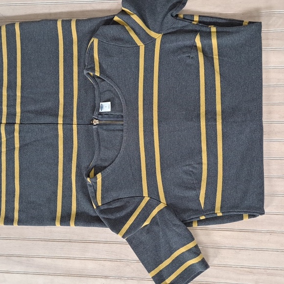 Old Navy Short Sleeve Fitted Striped Midi Sweater Comfy Causal Dress - Picture 5 of 7